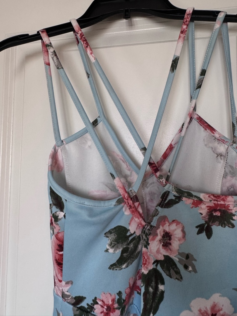 Charlotte Russe Light Blue Floral Spaghetti Strap Dress - Picture 5 of 7